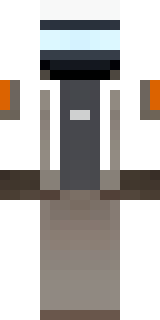 a battle-worn pilot in orange plating with scorch marks