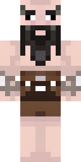 a viking warrior in fur and iron with a braided beard