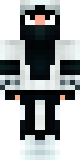a white-clad ninja with silver throwing stars and a hood
