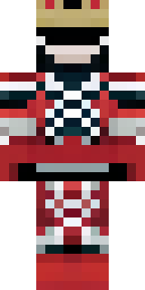 a samurai in red lacquered armor with a horned helmet