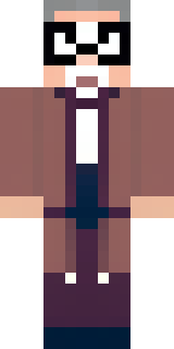 a friendly villager librarian in brown robes with glasses