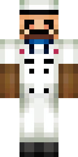 a cheerful chef in a white coat and tall hat with a wooden spoon