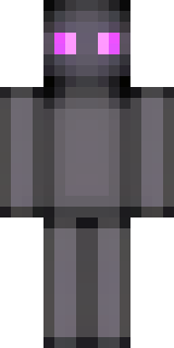 an enderman-inspired figure, tall and black with purple eyes