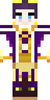 a young king in an ermine-trimmed purple cloak and gold crown