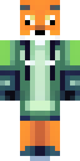 an anthropomorphic fox in a green explorer jacket