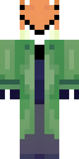 an anthropomorphic fox in a green explorer jacket