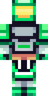 a knight in emerald armor holding a torch