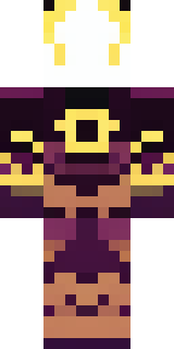 a nether hunter in crimson hide with glowing gold trim