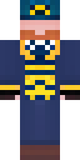 an airship captain in a navy coat with copper gadgets