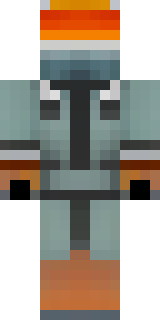 a battle-worn pilot in orange plating with scorch marks