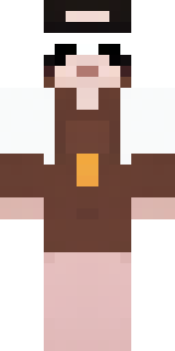 a friendly villager librarian in brown robes with glasses