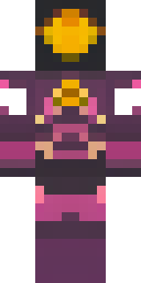 a nether hunter in crimson hide with glowing gold trim