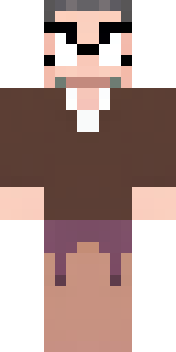 a friendly villager librarian in brown robes with glasses
