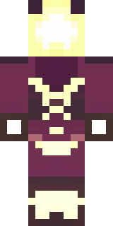 a nether hunter in crimson hide with glowing gold trim