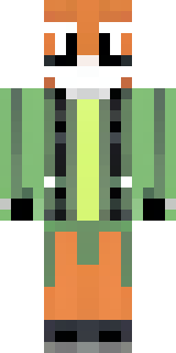 an anthropomorphic fox in a green explorer jacket