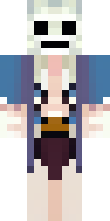 a ghostly pirate with pale skin and a tattered blue coat