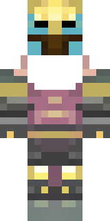 a piglin brute in gold armor with a snout and tusks