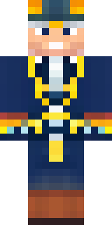 an airship captain in a navy coat with copper gadgets