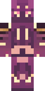 a nether hunter in crimson hide with glowing gold trim