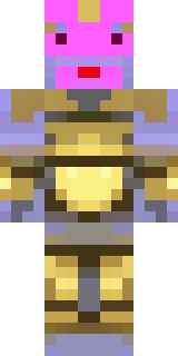 a piglin brute in gold armor with a snout and tusks