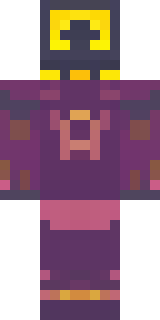 a nether hunter in crimson hide with glowing gold trim