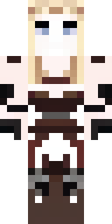 a shieldmaiden in leather armor with war paint
