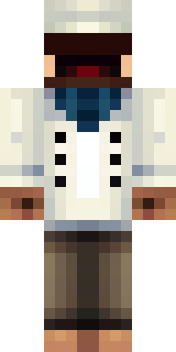 a cheerful chef in a white coat and tall hat with a wooden spoon