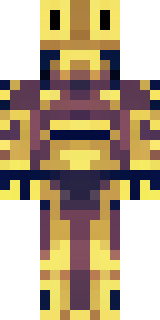 a piglin brute in gold armor with a snout and tusks