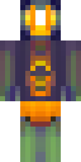 a Halloween pumpkin-headed figure in a dark cloak
