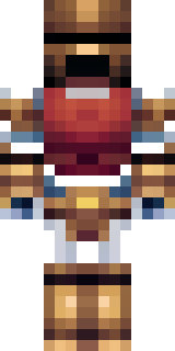 a gladiator in bronze arm guards and a red-plumed helmet