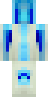 a snow fox spirit in white fur with blue markings