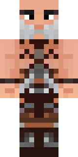 a viking warrior in fur and iron with a braided beard