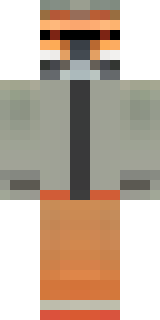 a battle-worn pilot in orange plating with scorch marks