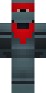 a shadow ninja in matte black with a red scarf