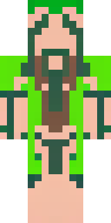 a nature druid in mossy green robes with antler headdress