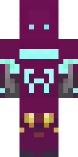 a nether hunter in crimson hide with glowing gold trim