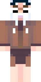 a friendly villager librarian in brown robes with glasses