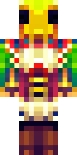 a golden pirate with an eyepatch and a parrot on the shoulder