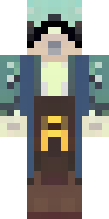 a ghostly pirate with pale skin and a tattered blue coat