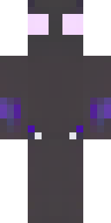 an enderman-inspired figure, tall and black with purple eyes