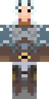 a frost viking in white furs and a horned helm