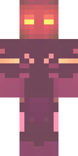a nether hunter in crimson hide with glowing gold trim