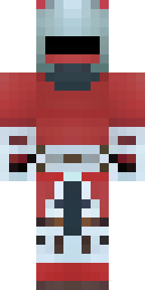 a samurai in red lacquered armor with a horned helmet