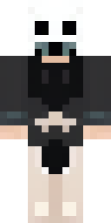 a necromancer in tattered black robes with a bone mask