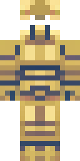 a piglin brute in gold armor with a snout and tusks