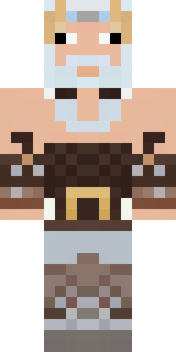 a frost viking in white furs and a horned helm