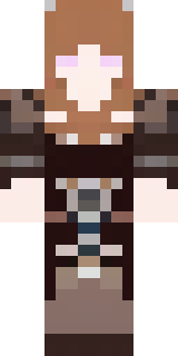 a shieldmaiden in leather armor with war paint