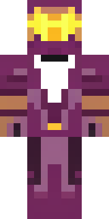 a nether hunter in crimson hide with glowing gold trim