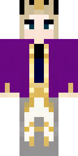 a young king in an ermine-trimmed purple cloak and gold crown