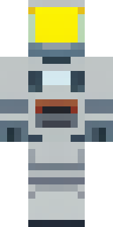a lunar miner in a dusty grey pressure suit